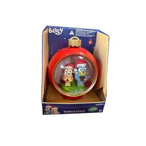 Gemmy 2025 Bluey & Bingo Musical Christmas Snow Globe *New